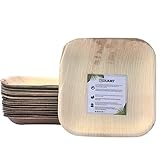 platos cuadrados de colores ECO-FRIENDLY – Nuestros platos están fabricados con hojas de palma recogidas tras caer naturalmente de la planta. Se moldean y recortan a la medida deseada para fabricar una vajilla desechable, original y orgánica. Sin emplear químicos abrasivos ni aditivos.