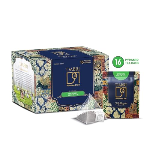 Image of Dabri Detox Green Tea 32 Pyramid Dip Tea Bags Combo |Pack of 2 x 16 Tea Bags Each |Fresh Natural flavoured green tea for good health |Rich with Anti-Oxidants |Immunity Booster, Used to Reduces Waist