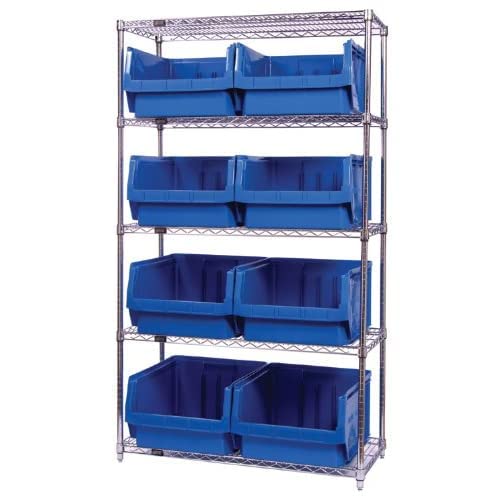 Quantum Storage Systems WR5543BK 5Tier Complete Wire Shelving System
