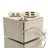 GASPER Deko-Haus Anhänger Grau-Beige meliert 12 cm - Filz & Holz