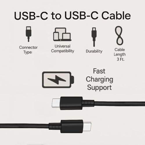 Image of 45W Fast Charger with 4 USB Type-C Cables Combo | GaN Wall Adapter + Type-C to Type-C Cable Set (Black & White)