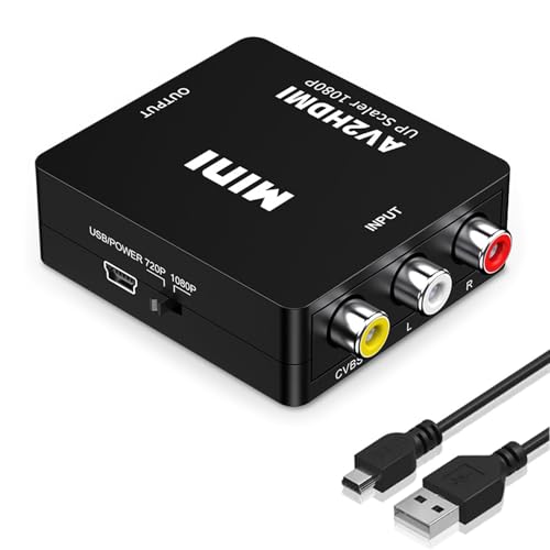 RCA to HDMI ϊRo[^[ AV to HDMI ϊ USBP[uthdmiT|[g鋌erlbg[NZbggbv{bNX Xbox PS4 J[irȂǑΉ
