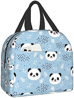UYEUGV Panda Lunch Bag Box for Women Teens Girls Boys Kids Reusable Insulated Personalized Lunch Bags Stylish Aesthetic for School Work Picnic