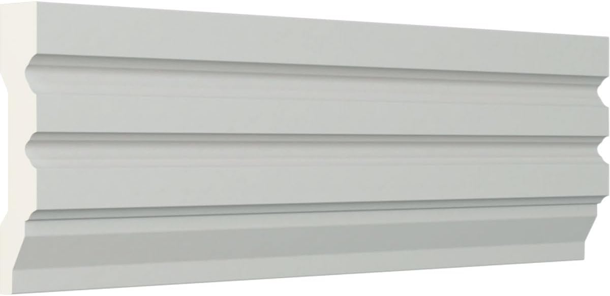 Ekena Millwork CAS03X01HI Hillsborough Window & Door Casing, 3 1/8"H x 5/8"P x 94 1/2"L, Primed