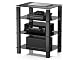 FITUEYES 4-Tier Media Component Stand Audio Cabinet with Glass Shelf for/Apple Tv/Xbox One/ps4 AS406002GB