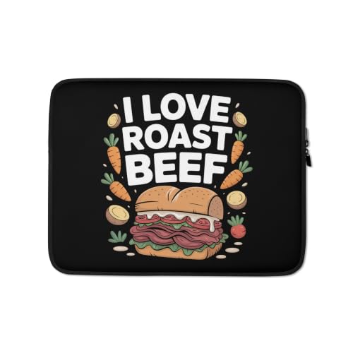 I Love Roast Beef Sandwich Deli Meat Foodie Humor Graphic Laptop Sleeve