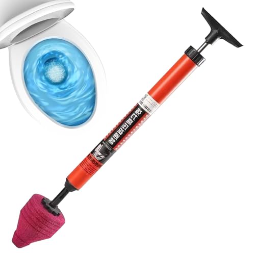 Desatascador de inodoro a presión de aire, desatascador de inodoro de alta presión, desatascador de inodoro con mango ergonómico, herramienta de fontanería de alta presión, removedor de drenaje de