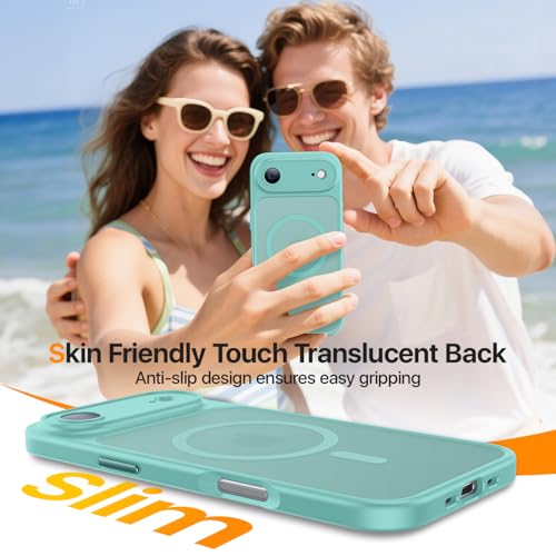 JJL for iPhone Air Case with 2 Pack Screen Protectors, Compatible with MagSafe, Full Camera Protection, Slim Translucent Matte Magnetic Phone Cover for iPhone 17 Air, Teal by JJL - Used condition - Image 6
