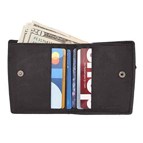 Biddy Murphy Irish Celtic Knot Embossed Ladies Premium Imported Leather Bifold Wallet, Black4