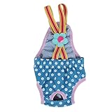 Fdit Hund Hygienehosen, 6 Größen Cute Dots Pet Dog Cat Physiologische Shorts Doggy Kitten Hosenträger Unterwäsche Hosen Sanitär Slips Höschen Menstruationshose für Hündin Cat(XL)