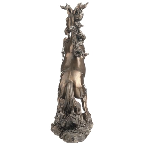 Escultura de unicornio en resina con acabado bronce miniatura 2