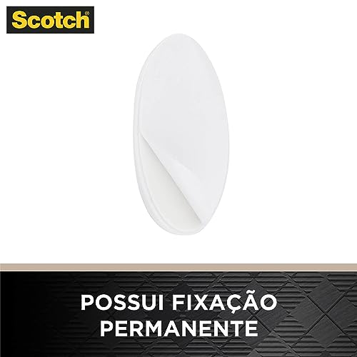 Scotch, 3M, Gancho Adesivo, Fixação Permanente, Sem Furos, Branco, 1 unidade