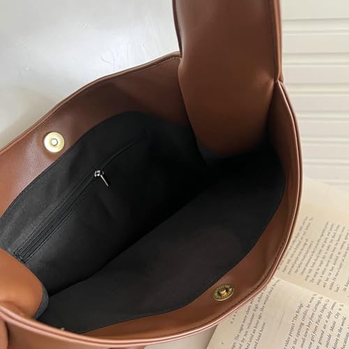 Women Tote Handbags Chic Vegan Leather Tote Bag Purse Stylish Casual Trendy Large Soft Shoulder Bag by Pocadri - Used condition - Image 5
