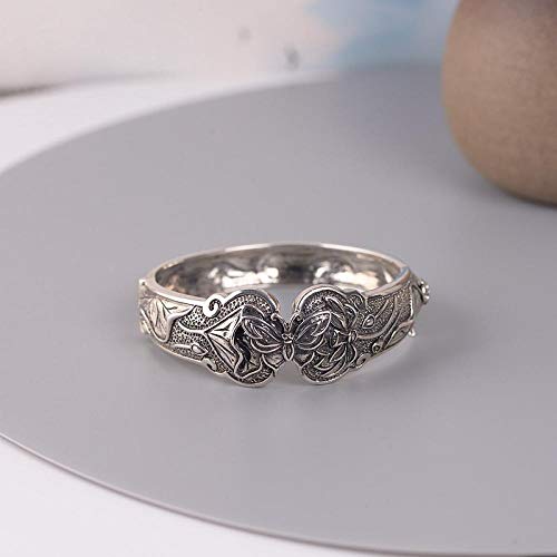 Bijoux pour femmes avec cette bague ajustable S925 au design vintage ethnique