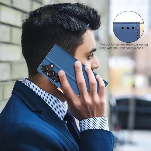 Coque Samsung Galaxy S23 FE rabat cuir noir protégeant écran et dos - 5