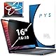 PYS 360° Blickschutzfolie Laptop 16 Zoll 16:10 Selbstklebende Anti Blaulicht Blendfrei Sichtschutz Folie Kompatibel mit Lenovo SGIN HP Dell Acer Samsung Asus Toshiba