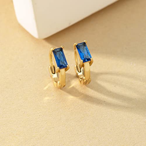Image of DAILY VIBES Dainty Butterfly Cross CZ Small Huggie Hoop Earrings for Women | Hypoallergenic, 14K Gold Plated Hoops, Tiny Cubic Zirconia, Cartilage Hoop Earrings for Women Trendy