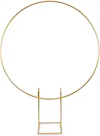 Arco de Festa de Aniversário e Decoração Painel Para Bexiga Redondo 1.50mts Desmontável Dourado 1un. - Delta
