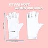 MelodySusie-Protection-UV-Glove-for-Nail-Lamp-Professional-UPF50-Gel-Manicure-Gloves-Nail-Art-Skin-Care-Fingerless-Anti-UV-Sun-Glove-Protect-Hands-from-UV-HarmWhite MelodySusie Protection UV Glove for Nail Lamp, Professional UPF50+ Gel Manicure Gloves, Nail Art Skin Care Fingerless Anti UV Sun Glove Protect Hands from UV Harm(White)