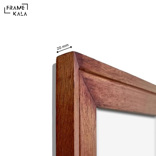 Image of FRAMEKALA Handmade Walnut Wooden Photo Frame, 12 x 18 inch Display to Showcase Artworks, Pictures, and Photos - Perfect for Wall, Home and Office Decor, A3 Size Display, Warm Walnut
