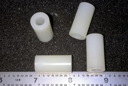 Nylon SPACERS 1/2" Round 1/4" Hole 1" Long - 25 pcs - 26kopistore