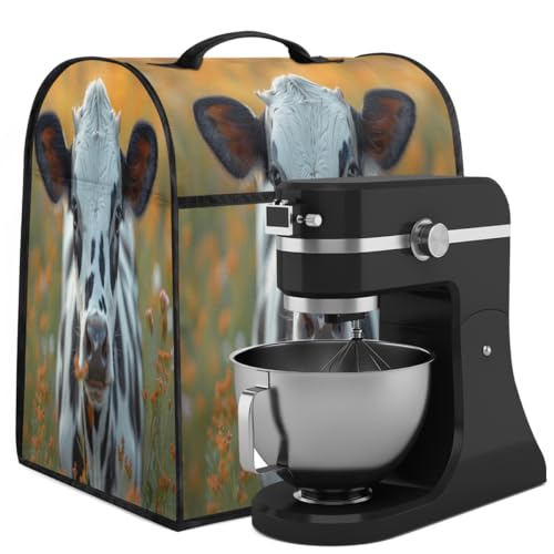 Coffee Maker Cover Cow Pattern Kitchen Appliance Covers Small Appliance Covers Blender Cover Juicer Cover Dust Covers for Kitchen Appliances with Top Handle and Pockets,Washable,C938