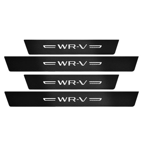 【 JuYuna】WR-V 専用 スカッフプレート WRV DG系 DG5型 スカッフプレート 専用 サイドステップガード 保護ステッカー サイドステップガーニッシュ 金箔ホットスタンピングマーク 両面テープ 車内アクセサリー 気分統一 汚れ防止 キズ防止