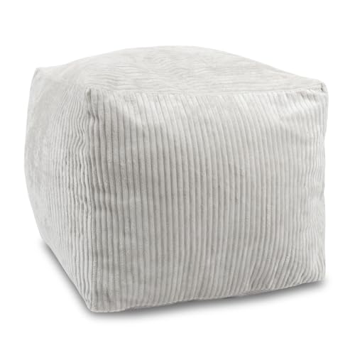 Sexysamba Square Corduroy Pouf Cover Only, 20
