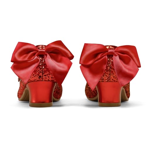 Image of K KomForme Girls Dress Shoes Toddler Glitter Mary Jane Heels