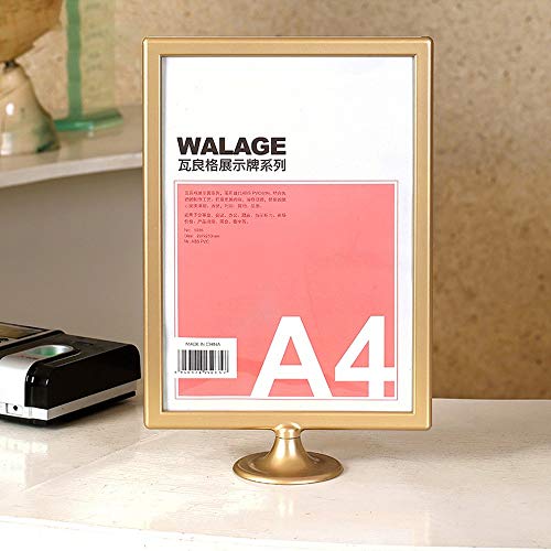 JANRON Menu Soporte, Portafotos Múltiples Soporte para Cartel A4 para Restaurante Menú Foto o Anuncio Presentación de Doble Cara Transparente - 210x297mm