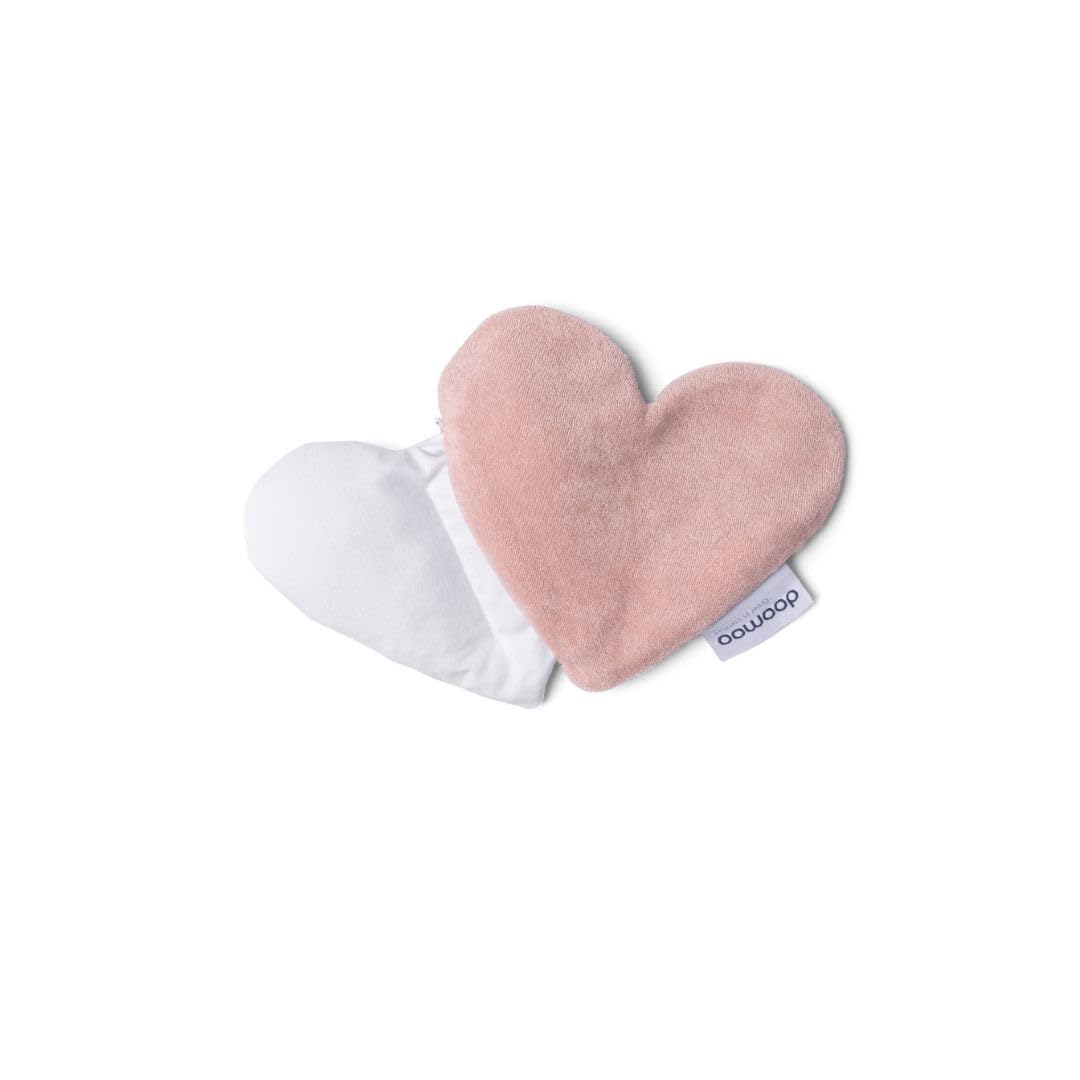 doomoo Bolsa térmica para bebé Snoogy Love Pink - Anticólicos - Corazón térmico - Semillas de colza y lavanda - Uso caliente o frío - Funda lavable - Desde el nacimiento