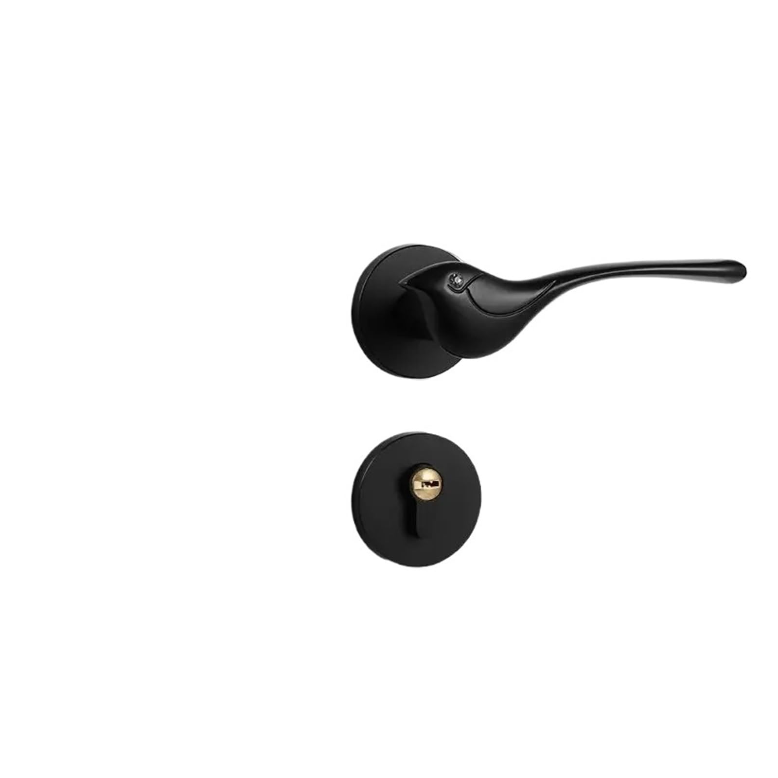 nxjaSDH Lock and Handle Sets, 1 Set Zinc Alloy Wood Creative Door Handle Split Lock with Key(A1-58mm)