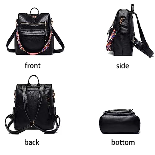 Image of Women's Fashion Backpack Purse for Women Leather Multipurpose Design Ladies Shoulder Bag Travel bag Satchel Handbags