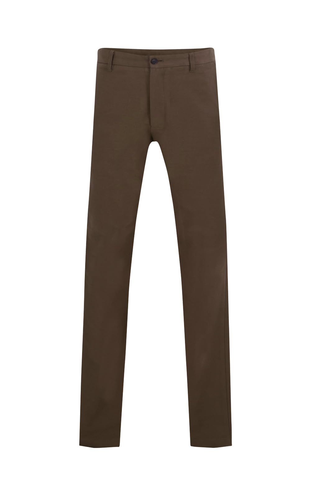 Dobell Men's Taupe Moleskin Trousers Regular Fit 100% Cotton-34R
