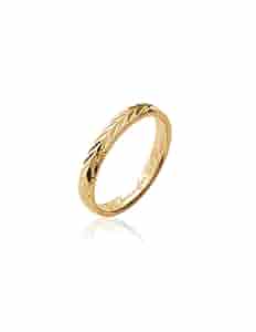 Bague Alliance En Plaqué Or 18 Carats, Forme Carrée - Avec Gravure Incluse - Marque Tata Gisèle, Neuve Avec étiquettes