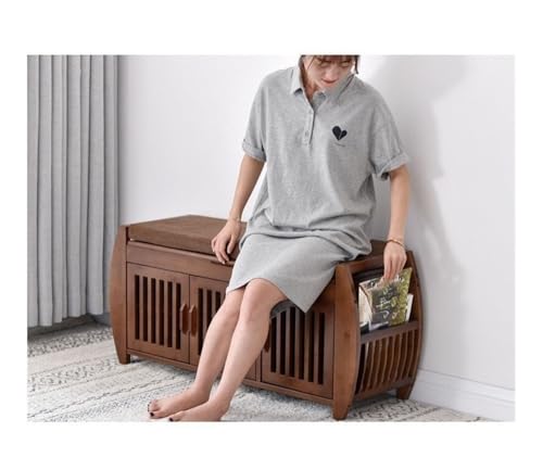 Tabouret de rangement pour entrée et étagère à chaussures 102 cm - 7