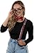 Enimay Suspender Bowtie Wayfarer Clear Glasses Nerd Costume Halloween Red Plaid
