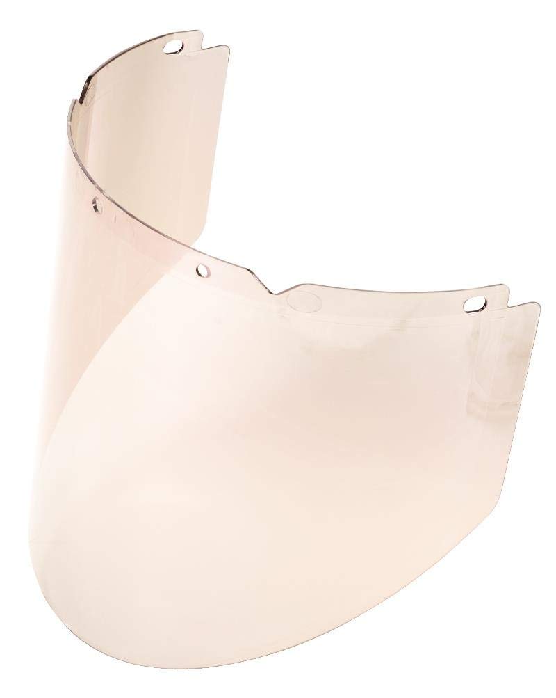 MSA 10115848 V-Gard Visor - Radiant Heat/Elevated Temperature Barrier, Polycarbonate (PC), Clear Tint with Reflective Coating, Molded, 9.5" x 17.75" x .07", Replaceable Eye Protection for Hard Hat