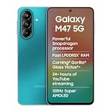 Samsung Galaxy M47 5G (Blaze Blue, 6GB RAM, 128GB Storage)| Powerful Snapdragon Processor| Fast LPDDR5x RAM,UFS 3.1 Storage| Gorilla Glass Victus+| IP64| Super AMOLED Display| 50MP OIS|AI| Gemini Live Amazon Deal