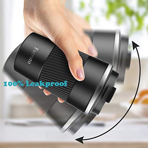 Farruto Taza de Viaje Para Bebidas Calientes - 13 oz 380 ml Tazas de Café aisladas 100% a prueba de fugas de acero… - Imagen 5