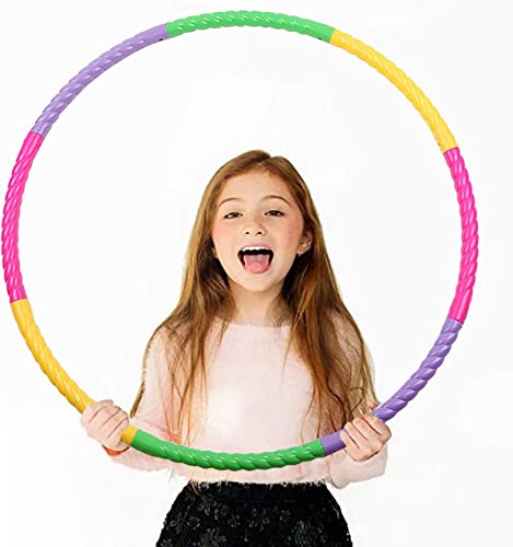 HKESTLDO Hula Hoops,Hula Hoop Kids Detachable and Adjustable,Plastic Fitness Exercise Hoop Children for Dance,Games,Lose Weight or As a Gift1