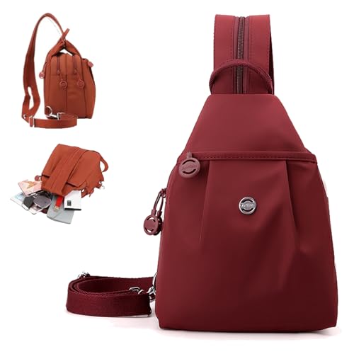 Pickelect Backpack, Pickelect Waterproof 2-Way Commuter Bag, Waterproofs Oxford Large Capacity Convertible Bag (Red)