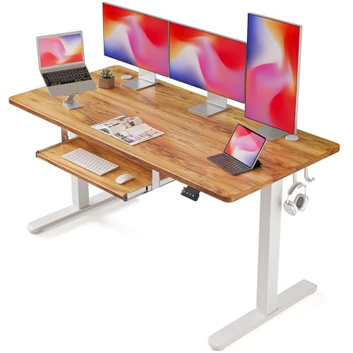 FEZIBO Standing Desk with Keyboard Tray, 60 x 24 Inch