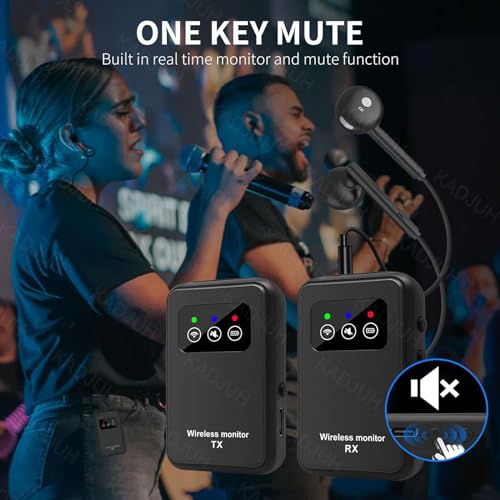 Kadjuh Stereo Wireless In-Ear Monitor System 2.4G Wireless Iem System Stage Monitor With Transmitter Beltpack Receiver Automatic Pairing thumb #4