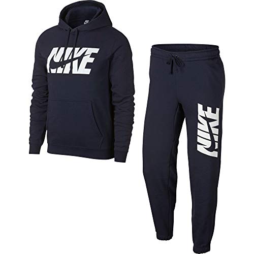 Nike M NSW TRK FLC GX Tracksuit, Men, Blue (Obsidian)