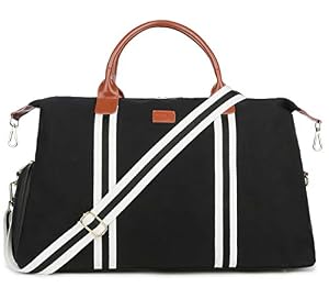 BAOSHA BAOSHA Unisex Canvas Reisetasche Damen Herren Handgepäck Sporttasche Travel Duffel Bag Weekender Tasche (Schwarz) BAOSHA BAOSHA Unisex Canvas Reisetasche Damen Herren Handgepäck Sporttasche Travel Duffel Bag Weekender Tasche (Schwarz)