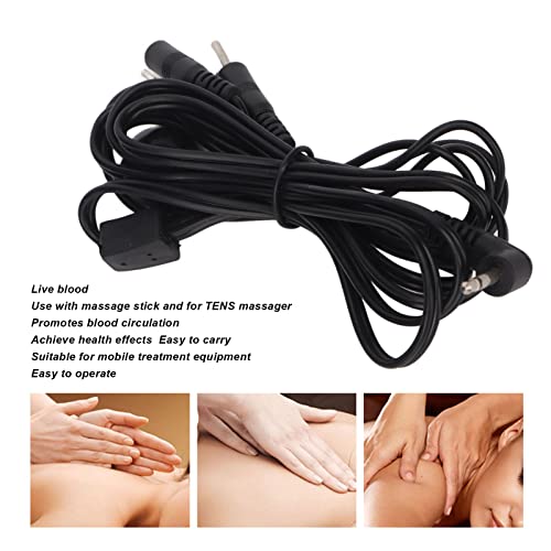 Wires, Copper Foil Wire PVC Cover 2.5mm Elbow Plug 5pcs Pin Electrode Wires Black for Beauty Salon