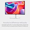 Dell 27 Plus USB-C Monitor - S2725DC, QHD (2560x1440), 144Hz, IPS, 1ms MPRT, AMD FreeSync, 99% sRGB, Regolabile in Altezza, Altoparlanti integrati, 2 USB-C, DisplayPort, HDMI, 3 Anni di Garanzia
