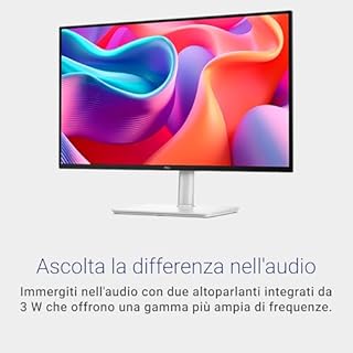 Dell 27 Plus USB-C Monitor - S2725DC, QHD (2560x1440), 144Hz, IPS, 1ms MPRT, AMD FreeSync, 99% sRGB, Regolabile in Altezza, Altoparlanti integrati, 2 USB-C, DisplayPort, HDMI, 3 Anni di Garanzia