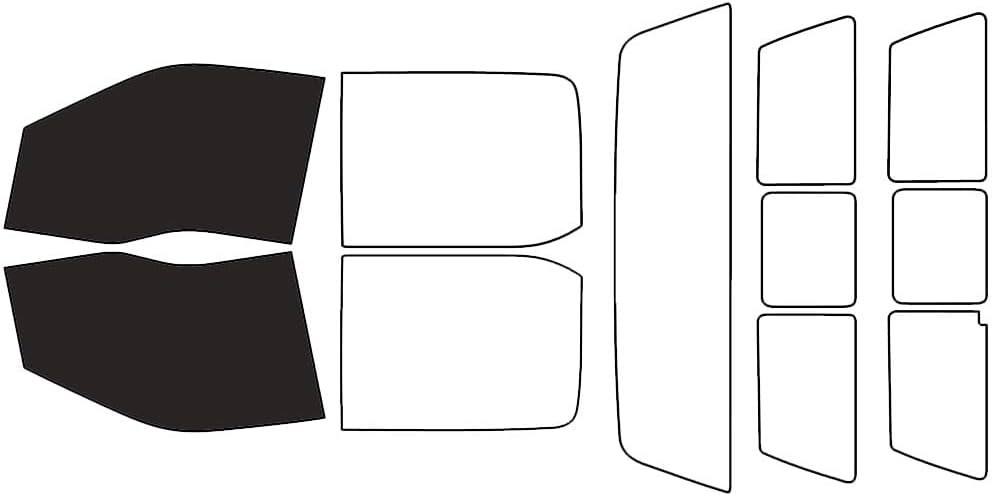 Rvinyl Window Tint Kit Compatible with Ford F-350 2017-2023 4 Door SuperCrew - Black 20% - Single Ply No Bubble Film - Do it Yourself Vehicle Front Precut Kit